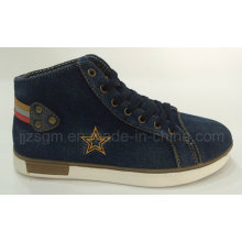 Fashion High Top Washed Denim Street Casual Shoes